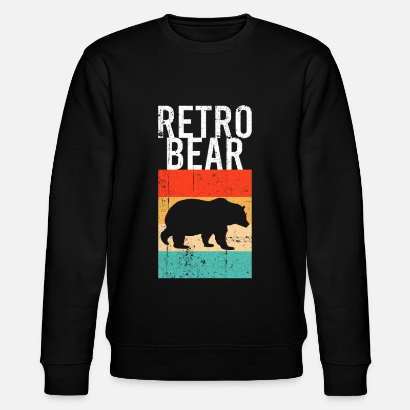 Ours Rétro - Sweat bio CHANGER Stanley/Stella Unisexe - noir