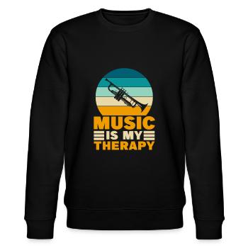 Trompete Lustige Sprüche Trompeter Spruch Geschenk - Stanley/Stella Unisex Bio-Sweatshirt CHANGER  - Schwarz - Vorne - Nik (191cm) & Marisol (170cm)