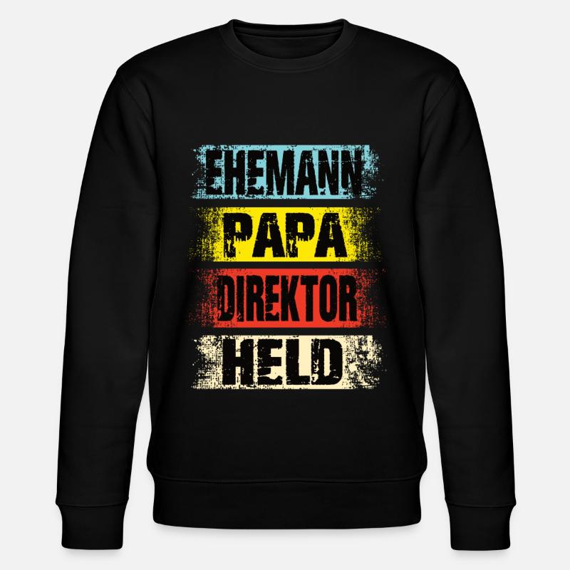 Ehemann Papa Direktor Held - Stanley/Stella Unisex Bio-Sweatshirt CHANGER  - Schwarz