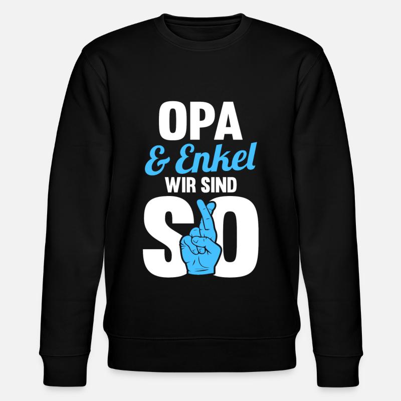 Opa und Enkel - Stanley/Stella Unisex Bio-Sweatshirt CHANGER - Schwarz