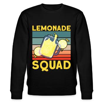 Lemonade Squad – Retro Krug Design - Stanley/Stella Unisex Bio-Sweatshirt CHANGER  - Schwarz - Vorne - Nik (191cm) & Marisol (170cm)