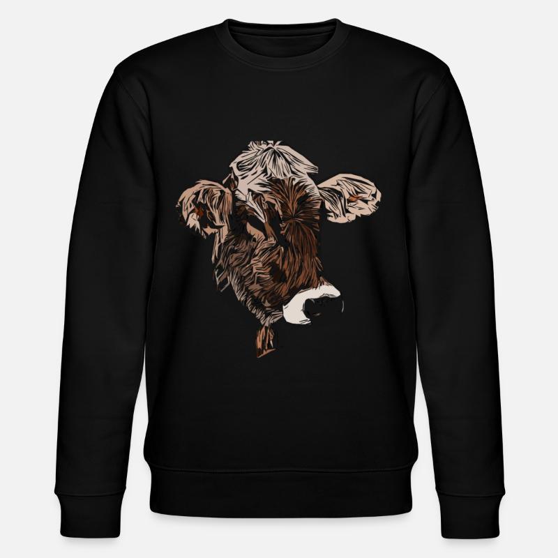 Motif de vache - Sweat bio CHANGER Stanley/Stella Unisexe - noir