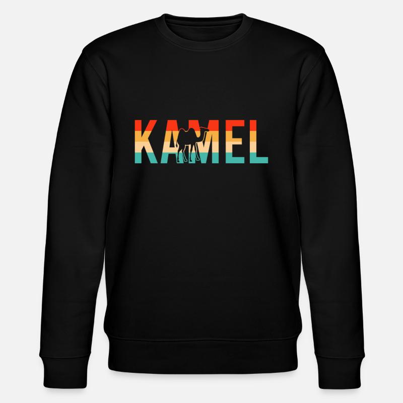 Kamel Retro - Stanley/Stella Unisex Bio-Sweatshirt CHANGER  - Schwarz