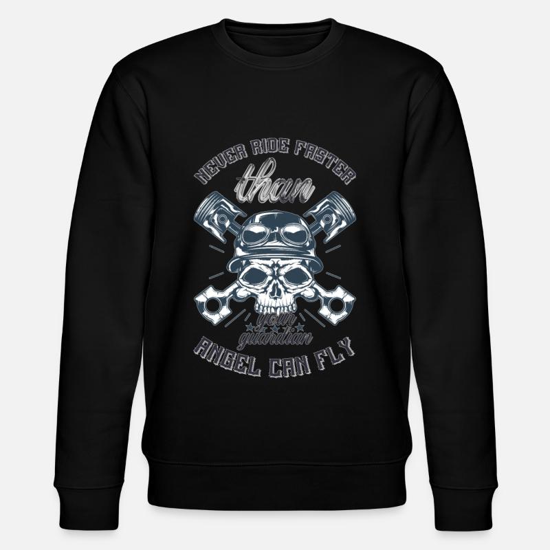 Bikers Schutzengel - Stanley/Stella Unisex Bio-Sweatshirt CHANGER  - Schwarz