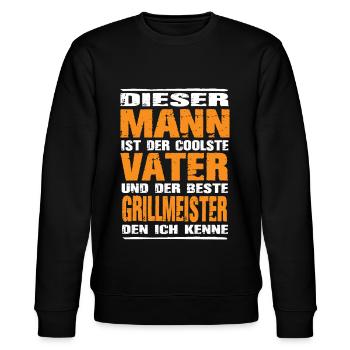 Grillen - Stanley/Stella Unisex Bio-Sweatshirt CHANGER  - Schwarz - Vorne - Nik (191cm) & Marisol (170cm)