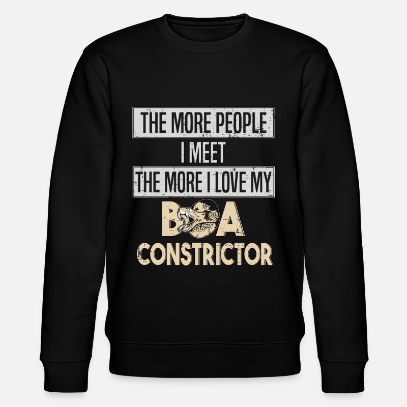 Boa Constrictor Snake Love - Stanley/Stella CHANGER Unisex Organic Sweatshirt - black