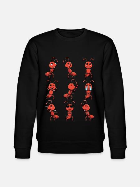Fire ant Emoticon - Stanley/Stella CHANGER Unisex Organic Sweatshirt - black