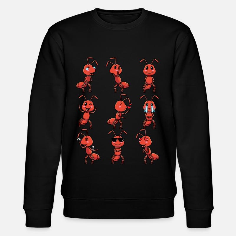 Fire ant Emoticon - Stanley/Stella CHANGER Unisex Organic Sweatshirt - black