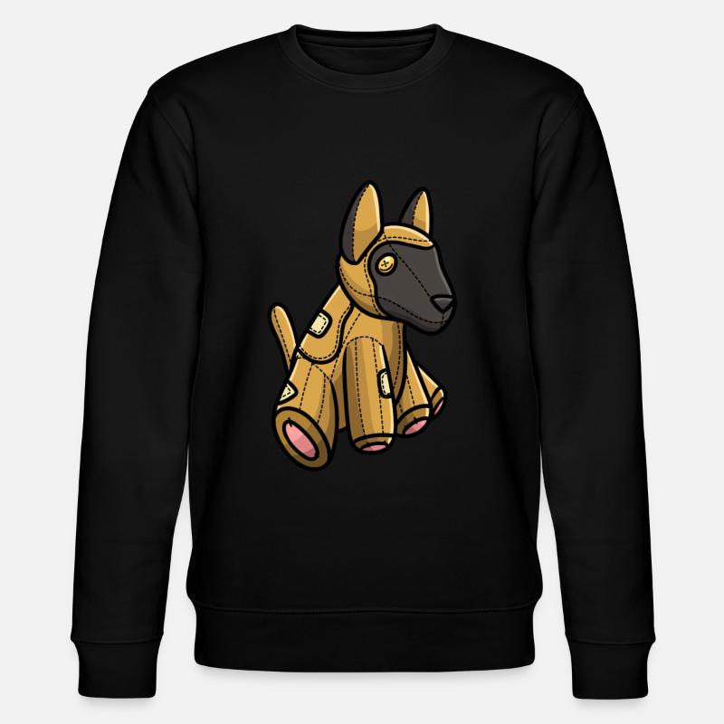 Malinois Hund Kuscheltier Motiv - Stanley/Stella Unisex Bio-Sweatshirt CHANGER  - Schwarz