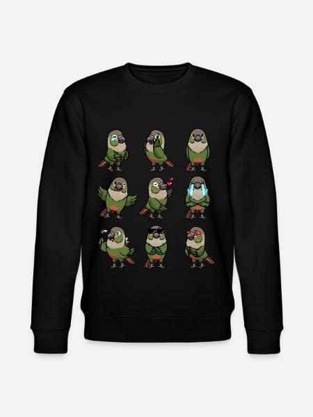 Molinasittich Parakeet Parrot Bird - Stanley/Stella CHANGER Unisex Organic Sweatshirt - black