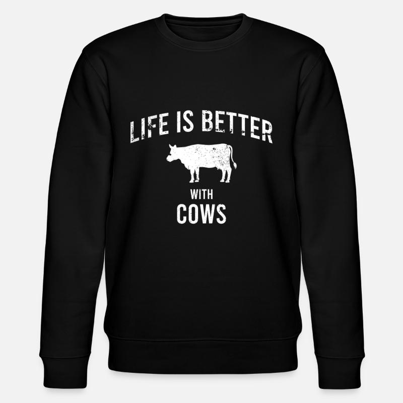 Kuh Spruch - Stanley/Stella Unisex Bio-Sweatshirt CHANGER  - Schwarz