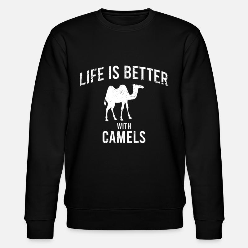 Camel Kamel Spruch - Stanley/Stella Unisex Bio-Sweatshirt CHANGER  - Schwarz