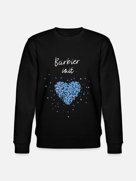 Barbier Mit Herz Vollbart Bartträger - Stanley/Stella Unisex Bio-Sweatshirt CHANGER  - Schwarz