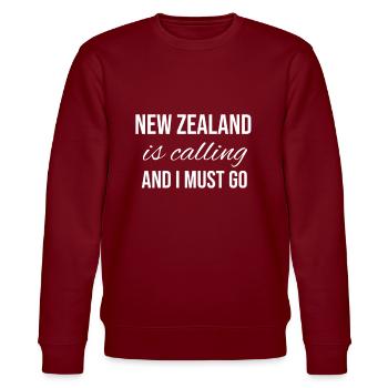 New Zealand - Stanley/Stella CHANGER Unisex Organic Sweatshirt - burgundy - Front - Nik (191cm) & Marisol (170cm)