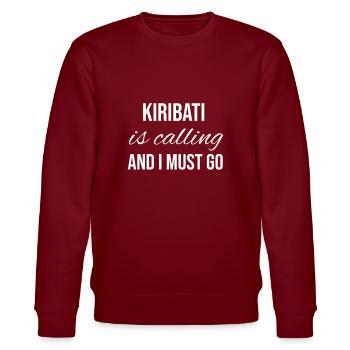 Kiribati - Stanley/Stella Unisex Bio-Sweatshirt CHANGER  - Burgunderrot - Vorne - Nik (191cm) & Marisol (170cm)
