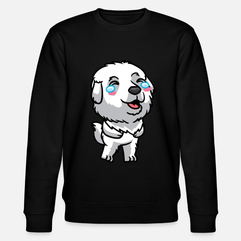 Pyrenean Mountain Dog Laughing - Stanley/Stella CHANGER Unisex Organic Sweatshirt - black