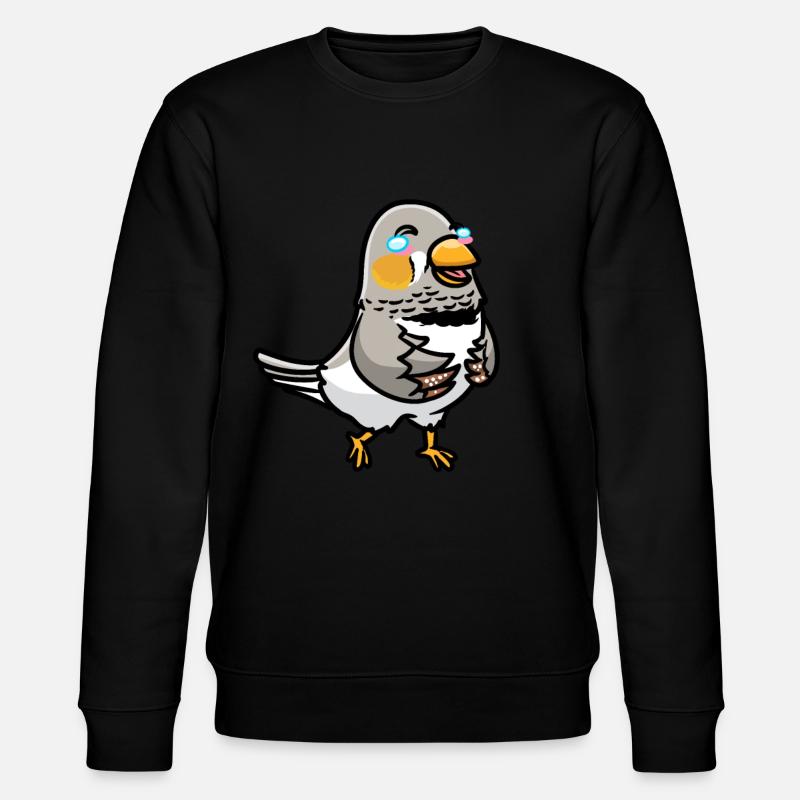Zebrafinch Oiseau Émoticône riante - Sweat bio CHANGER Stanley/Stella Unisexe - noir