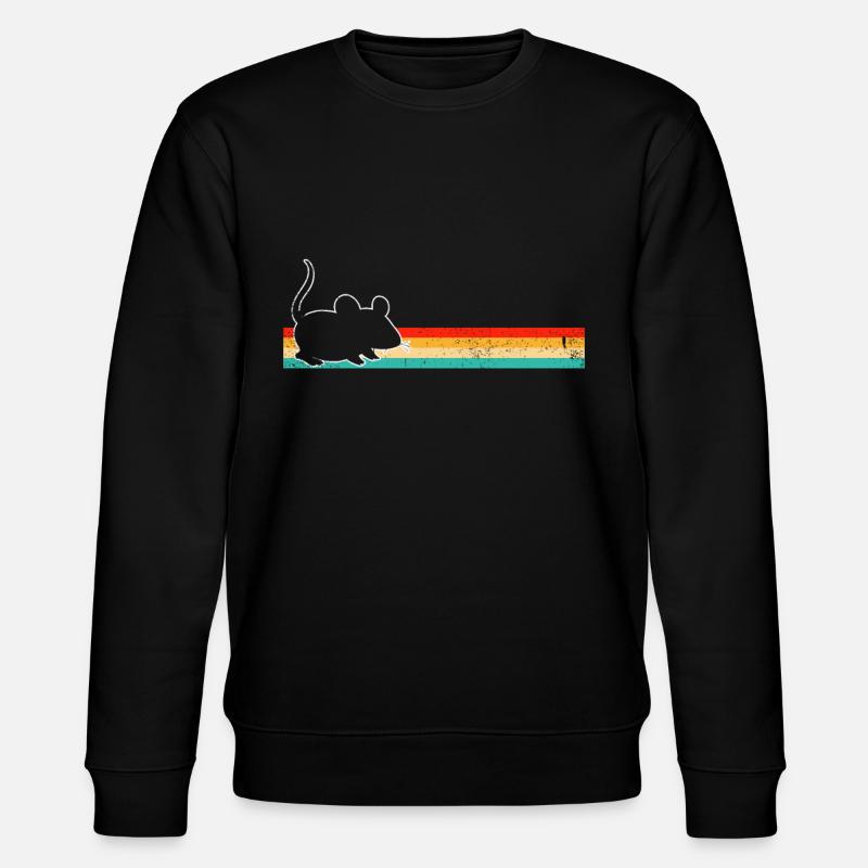 Maus Retro - Stanley/Stella Unisex Bio-Sweatshirt CHANGER  - Schwarz