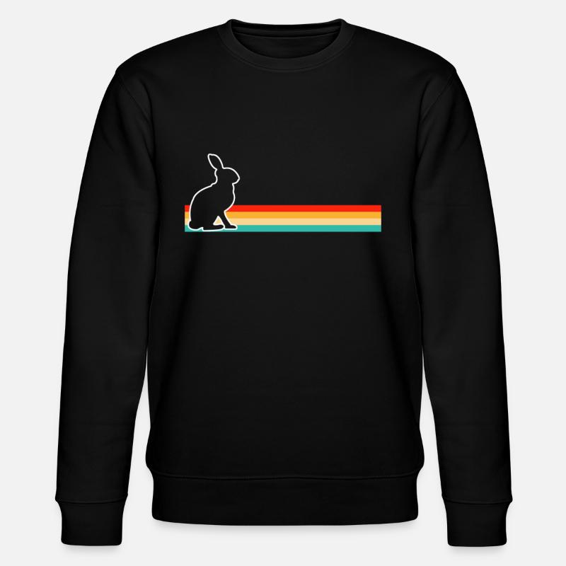 Rabbit Retro - Stanley/Stella CHANGER Unisex Organic Sweatshirt - black