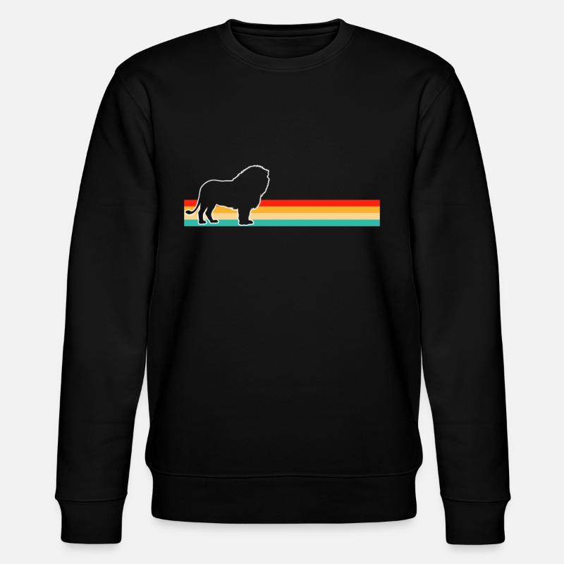 Lion Retro - Stanley/Stella CHANGER Unisex Organic Sweatshirt - black