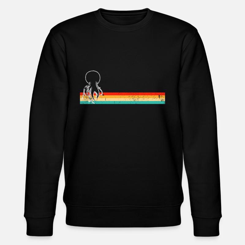 Jellyfish Retro - Stanley/Stella CHANGER Unisex Organic Sweatshirt - black