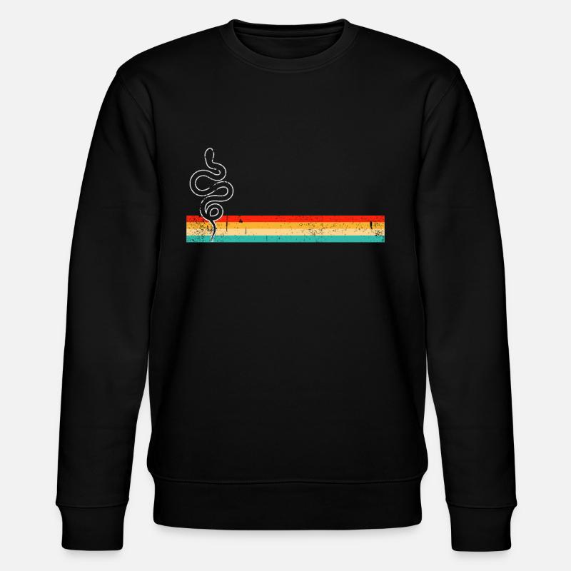 Snake Retro - Stanley/Stella CHANGER Unisex Organic Sweatshirt - black