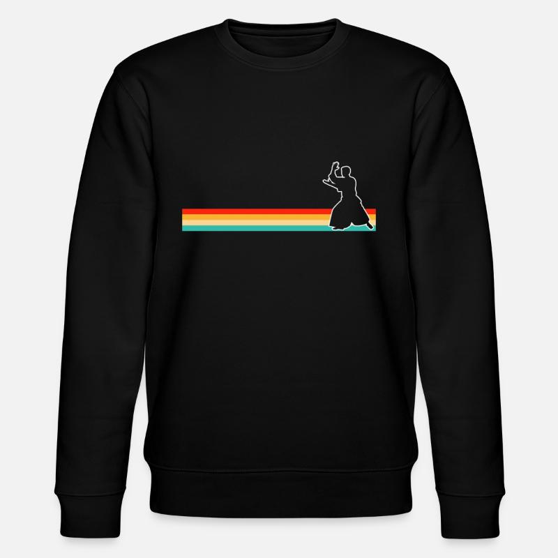 Aikido Retro - Stanley/Stella CHANGER Unisex Organic Sweatshirt - black