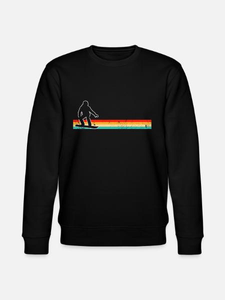 Snowboarding Retro - Stanley/Stella Unisex Bio-Sweatshirt CHANGER - Schwarz