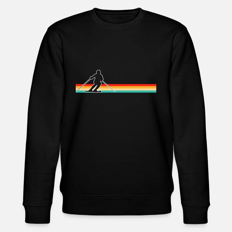 Ski Retro - Stanley/Stella Unisex Bio-Sweatshirt CHANGER  - Schwarz