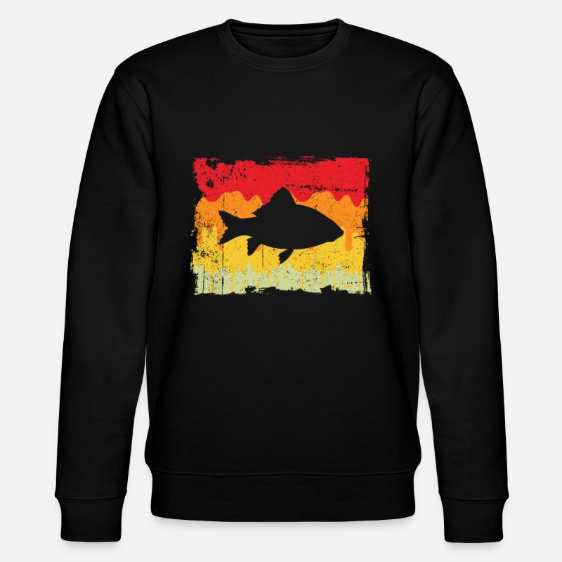 Fisch Retro - Stanley/Stella Unisex Bio-Sweatshirt CHANGER  - Schwarz