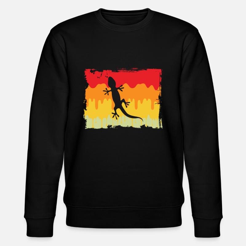 Lizard Retro - Stanley/Stella CHANGER Unisex Organic Sweatshirt - black