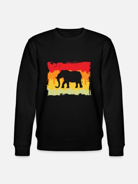 Elephant Retro - Stanley/Stella CHANGER Unisex Organic Sweatshirt - black