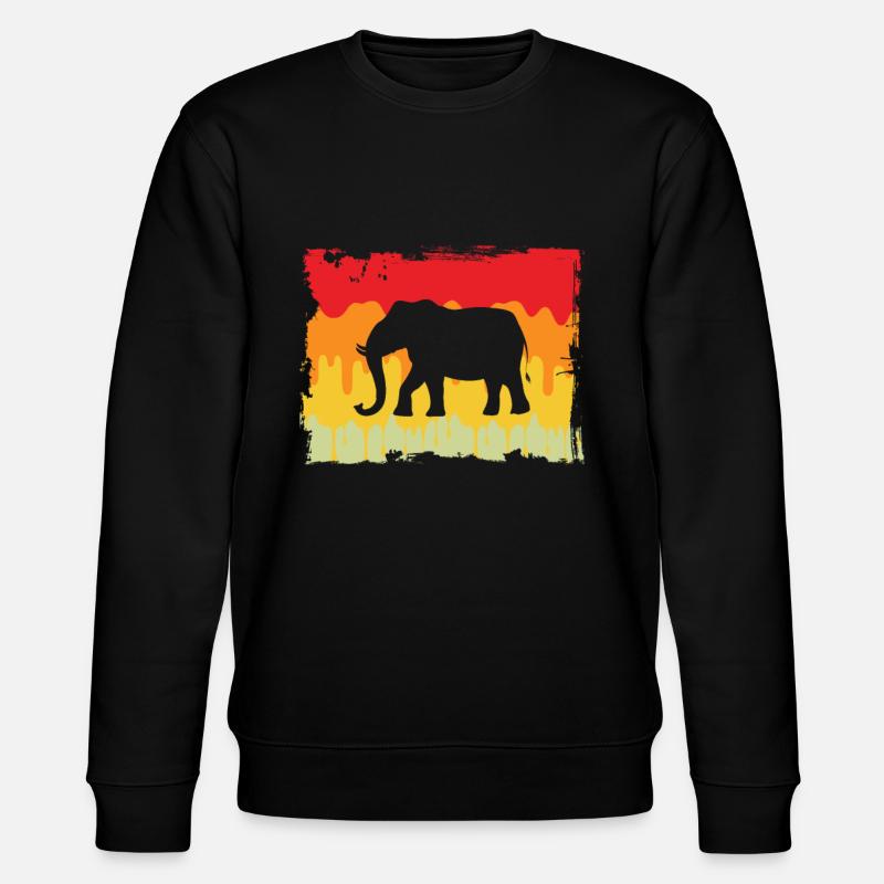 Rétro éléphant - Sweat bio CHANGER Stanley/Stella Unisexe - noir