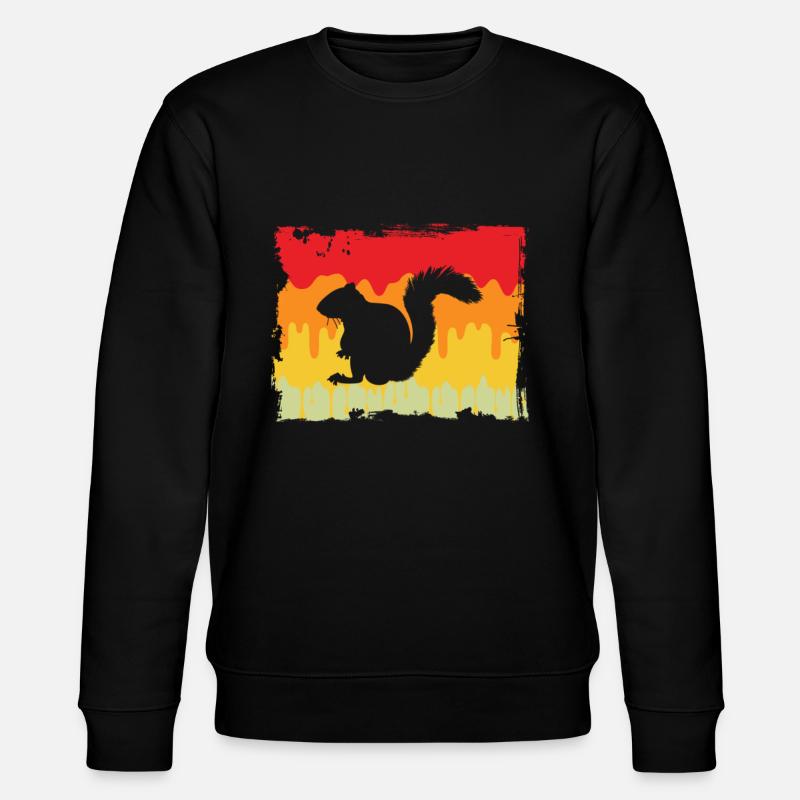 Écureuil Rétro - Sweat bio CHANGER Stanley/Stella Unisexe - noir