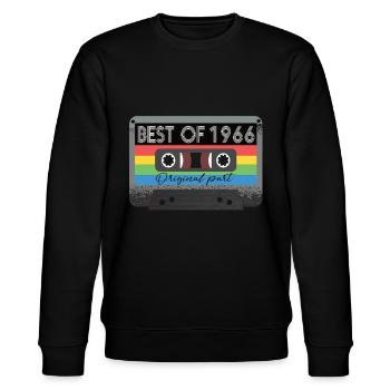 Best Of 1966 Vintage Cassette Retro Anniversaire - Sweat bio CHANGER Stanley/Stella Unisexe - noir - Devant - Nik (191cm) & Marisol (170cm)