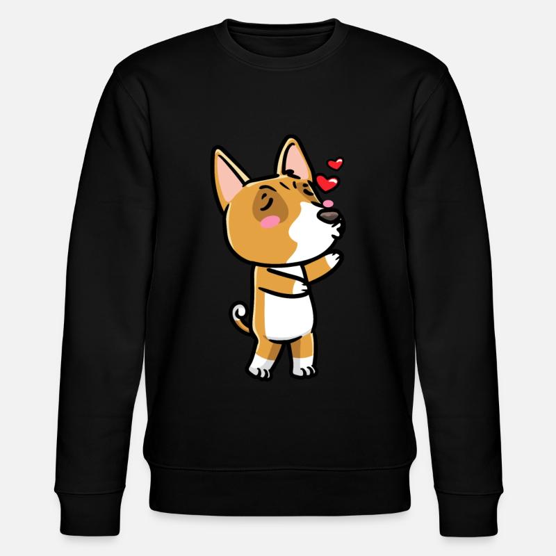 Émoticône de chien Basenji - Sweat bio CHANGER Stanley/Stella Unisexe - noir