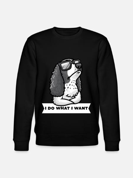 Deutsch Springer Spaniel Dog - Stanley/Stella CHANGER Unisex Organic Sweatshirt - black