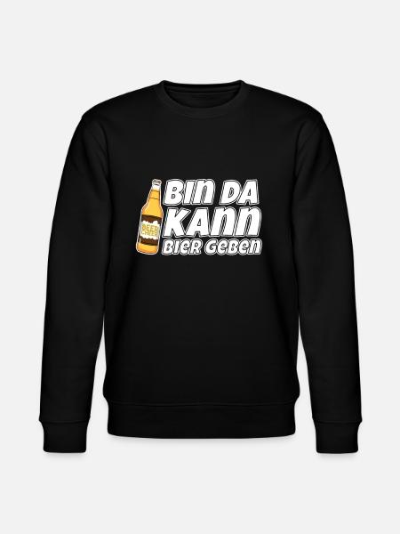 Bin da kann Bier geben - Stanley/Stella Unisex Bio-Sweatshirt CHANGER  - Schwarz