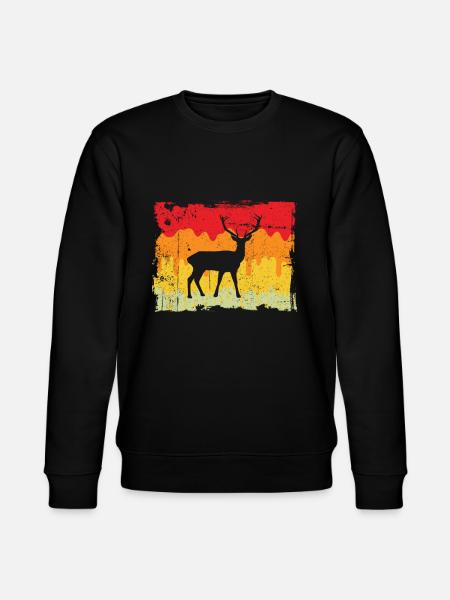 Deer Retro - Stanley/Stella CHANGER Unisex Organic Sweatshirt - black