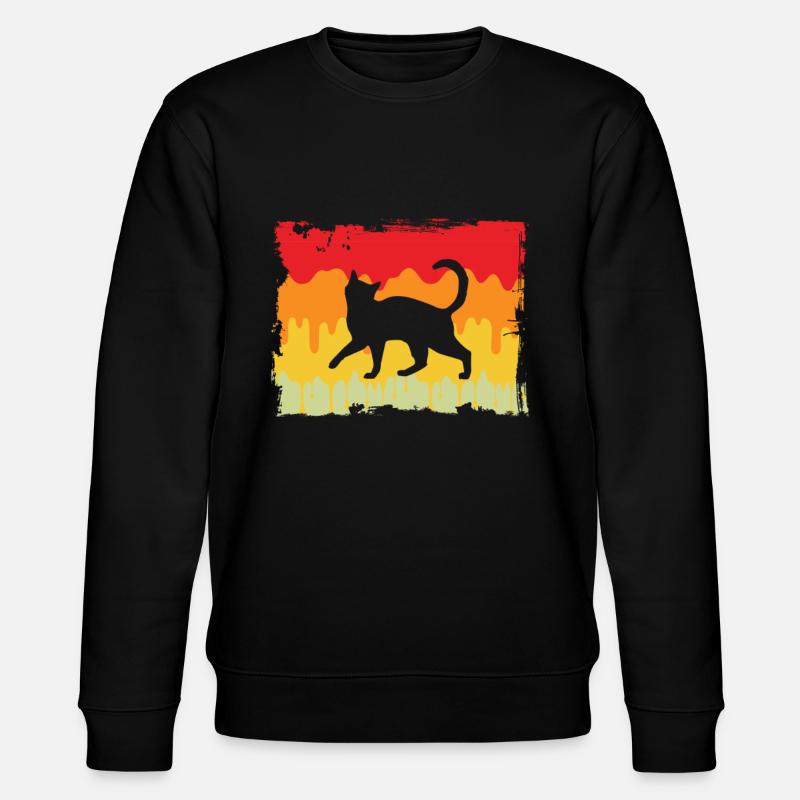 Chat Rétro - Sweat bio CHANGER Stanley/Stella Unisexe - noir