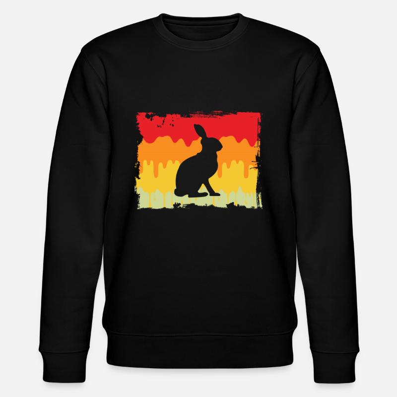 Rabbit Retro - Stanley/Stella CHANGER Unisex Organic Sweatshirt - black