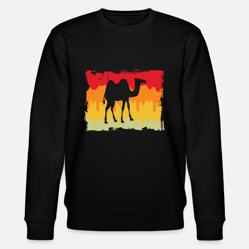 Camel Retro - Stanley/Stella CHANGER Unisex Organic Sweatshirt - black