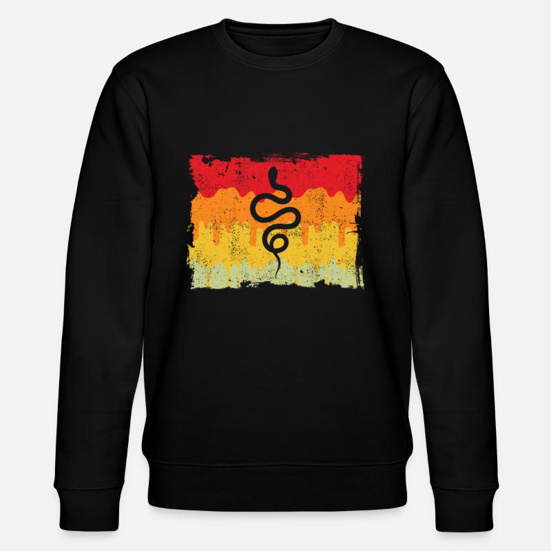 Snake Retro - Stanley/Stella CHANGER Unisex Organic Sweatshirt - black