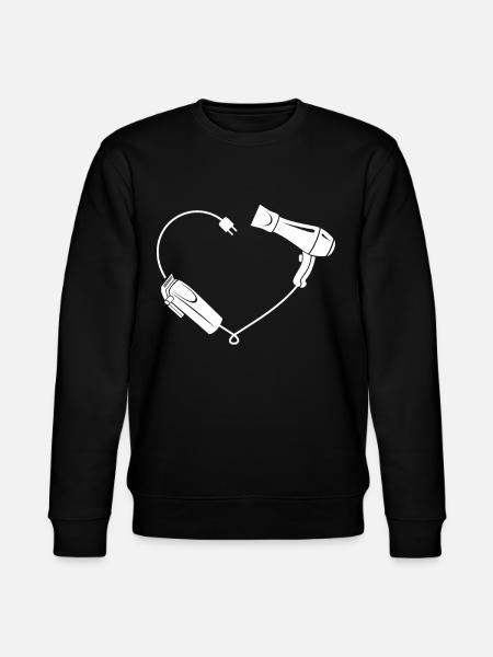Coiffeur Ciseaux Sèche-cheveux - Sweat bio CHANGER Stanley/Stella Unisexe - noir