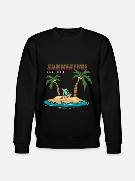 Summertime Miami Beach Vacation - Stanley/Stella Unisex Bio-Sweatshirt CHANGER  - Schwarz