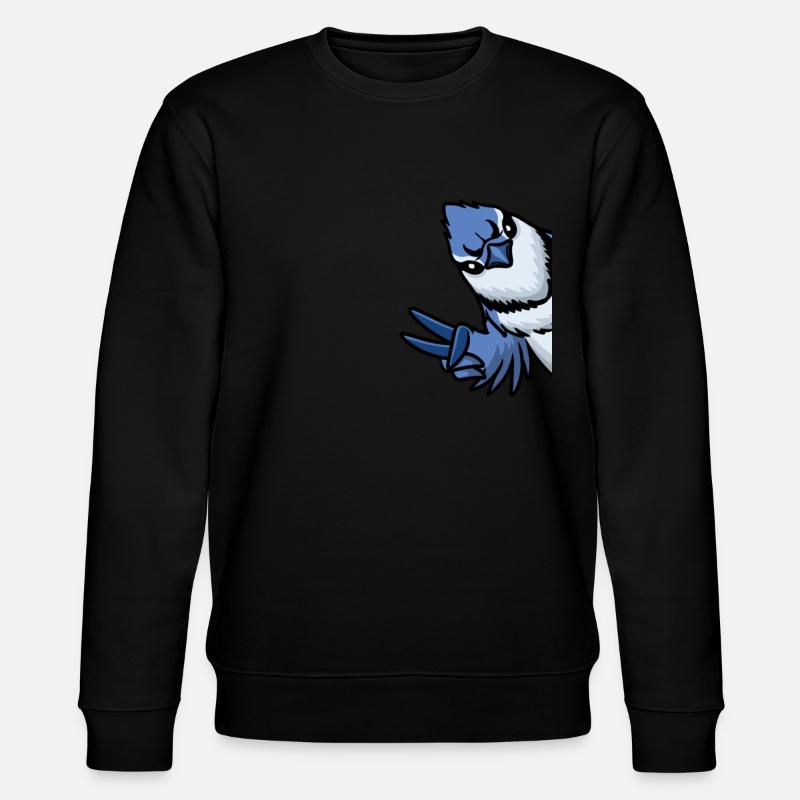 Blue Jay Bird - Stanley/Stella CHANGER Unisex Organic Sweatshirt - black