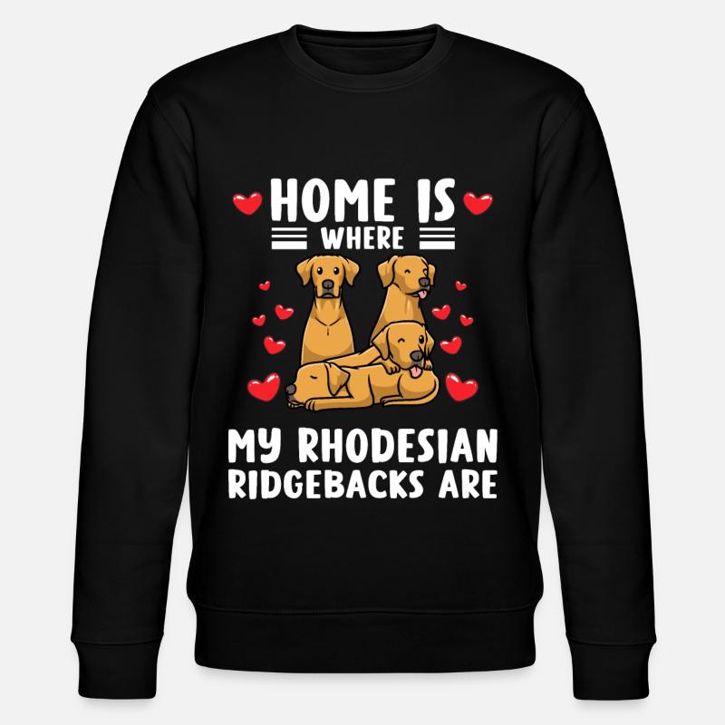 Rhodesian Ridgeback Dog - Stanley/Stella CHANGER Unisex Organic Sweatshirt - black