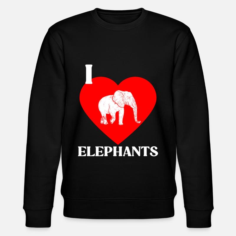 Elefant - Stanley/Stella Unisex Bio-Sweatshirt CHANGER  - Schwarz