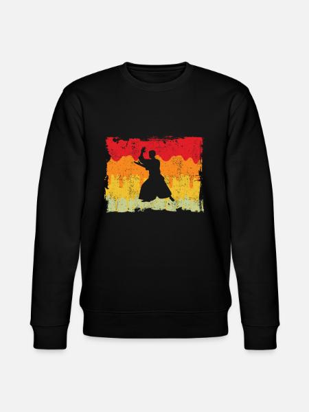 Aikido Retro - Stanley/Stella CHANGER Unisex Organic Sweatshirt - black