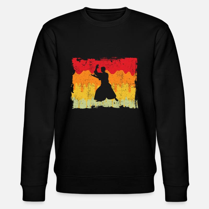 Aikido Retro - Stanley/Stella Unisex Bio-Sweatshirt CHANGER  - Schwarz